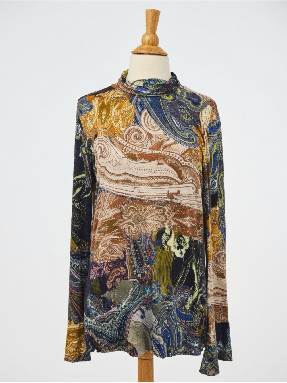 Nolita Paisley Print Long Bell Sleeved Tunic - Multicolor